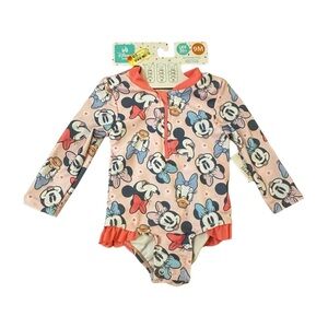 Disney Minnie Mouse Pink and Blue Swimsuit